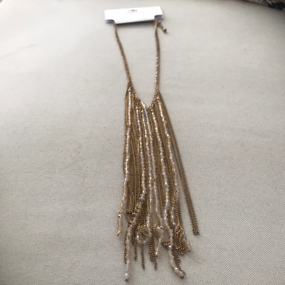 Gold waterfall necklace